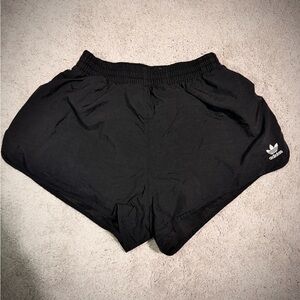 adidas Black Women’s Athletic Shorts with Trefoil Emblem